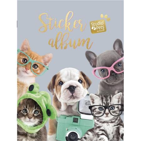 Studio Pets | Stickerboek dieren | 21 senarios | 4 grote stickervellen